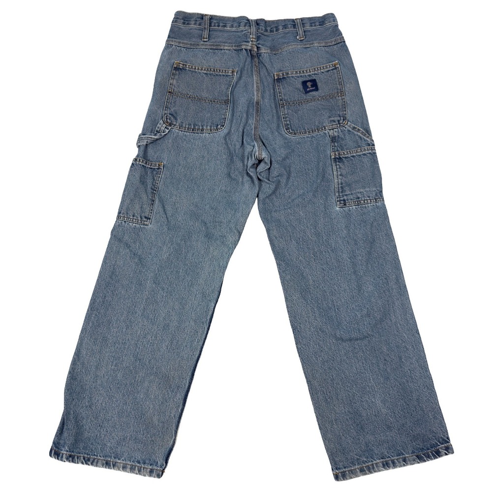 Mens RK Brand Straight‎ Carpenter Jeans Blue 33x30 (32x29 Fit) Tool Pockets